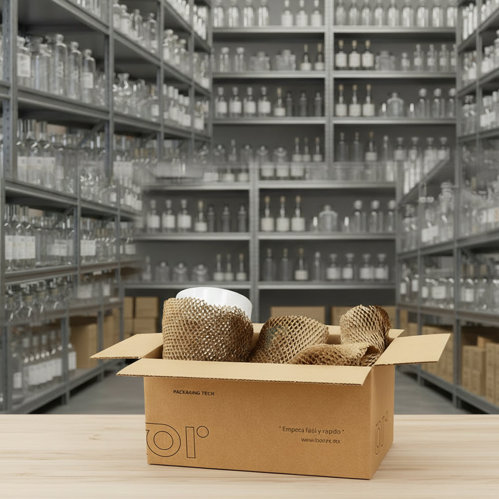 Rollo de Papel Kraft Burbuja — Empaque Ecológico y Profesional