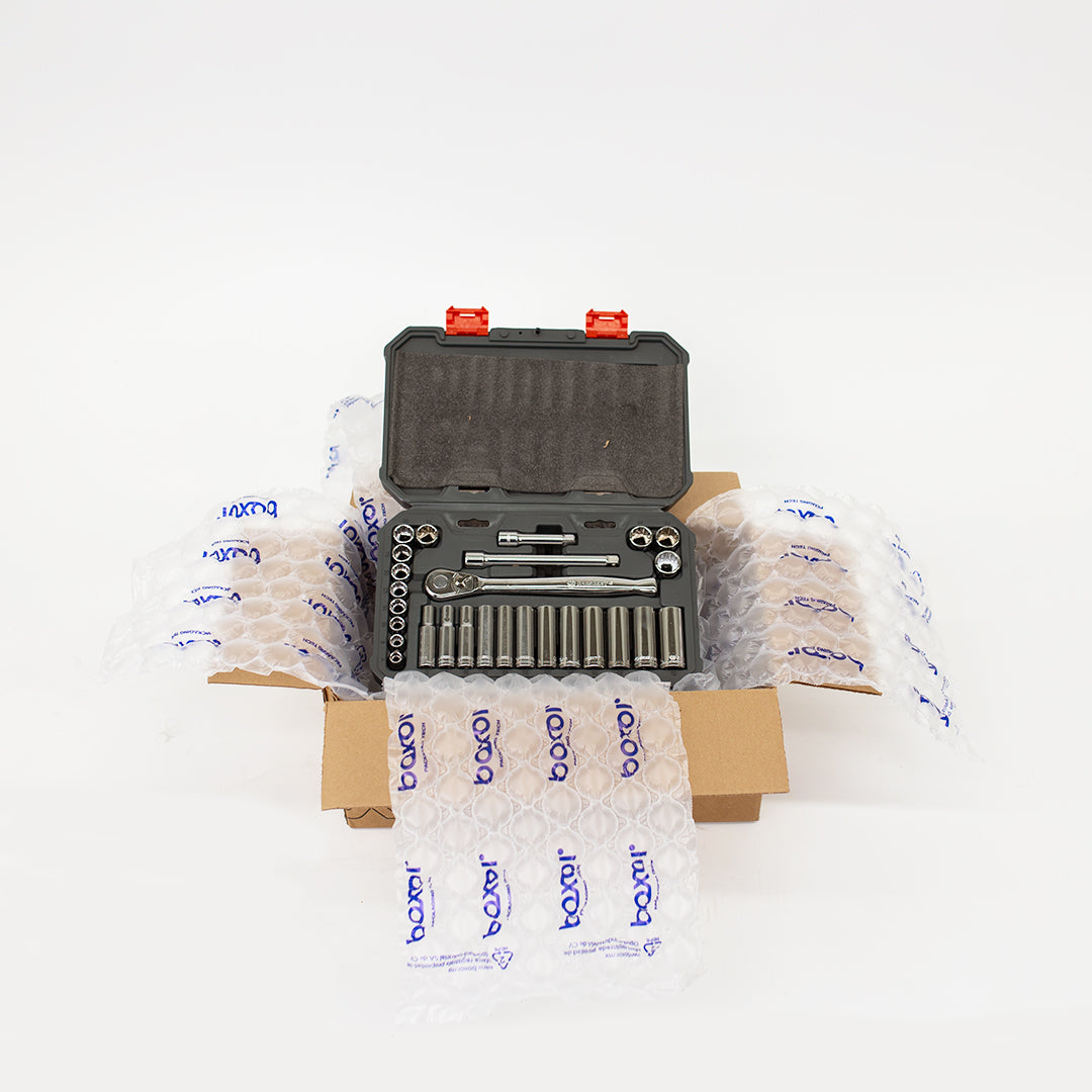 Rollo de Poliburbuja de Aire para Empaque – Reciclable con Precorte | Protección Profesional para Envíos