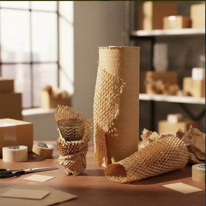 Rollo de Papel Kraft Burbuja — Empaque Ecológico y Profesional