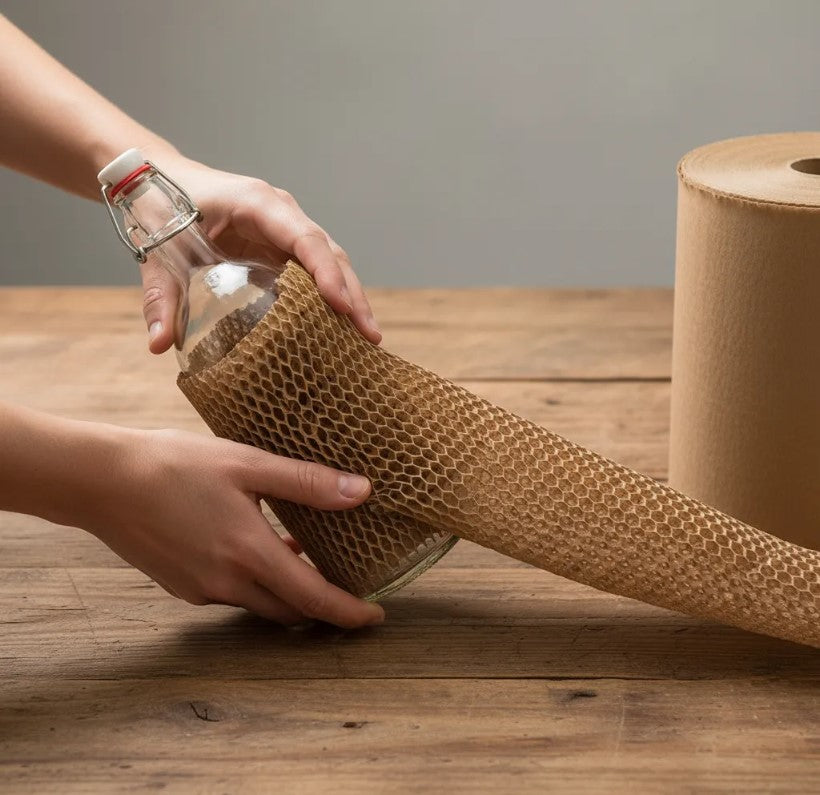 Rollo de Papel Kraft Burbuja — Empaque Ecológico y Profesional