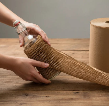 Rollo de Papel Kraft Burbuja — Empaque Ecológico y Profesional