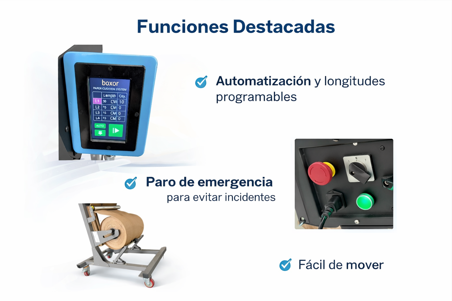 Despachador automático de papel kraft para relleno y amortiguación de embalaje
