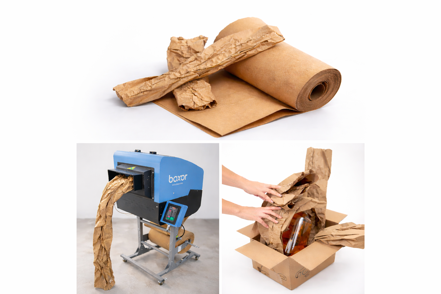 Papel Kraft Empaque Ecológico 68cm x 336m Doble Hoja