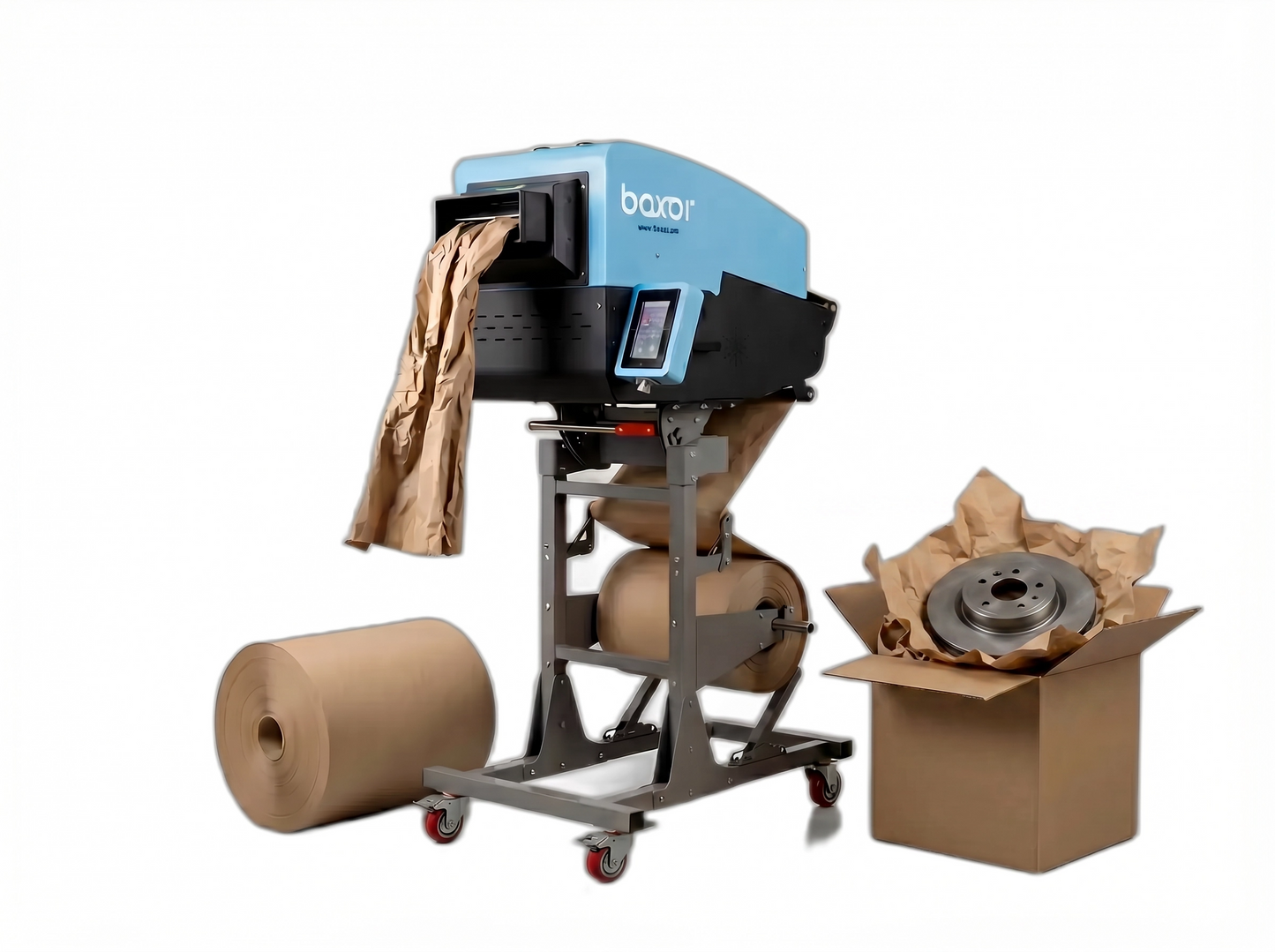 Despachador automático de papel kraft para relleno y amortiguación de embalaje