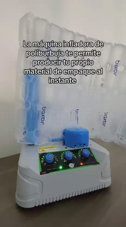 Máquina infladora de Poliburbuja y Almohadilla